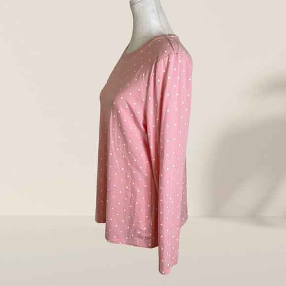 Style & Co. Pink Polka Dot Long Sleeve Tee – Size Large (NWT) - Picture 4 of 6